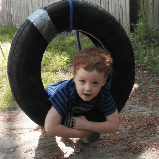tire swing tire swing calms little boy with attention deficit hyperactivity