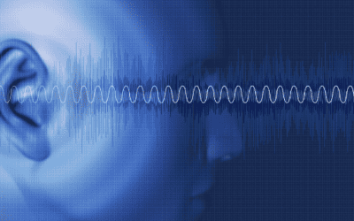 sound waves traveling to the ear
