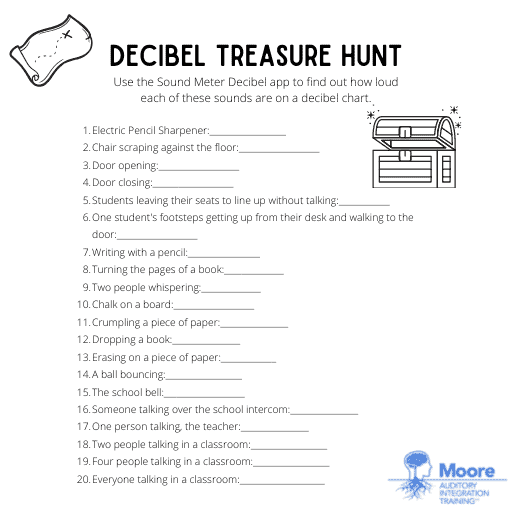 Decibel Treasure Hunt worksheet
