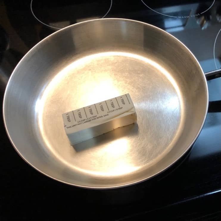 butter sitting in a saucepan