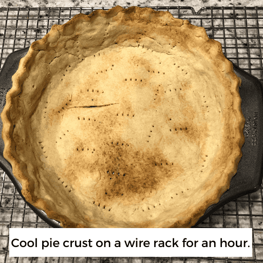 baked gluten and dairy free empty pie crust.