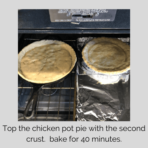 gluten and dairy free chicken pot pies in the oven