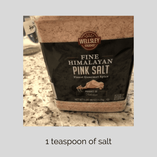 large container of fine himalayan pink salt