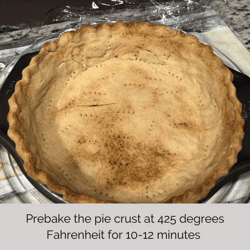 empty baked gluten and dairy free pie shell in a pie pan