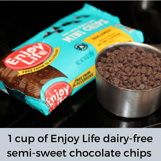 one cup of enjoy life semi sweet chocolate chips
