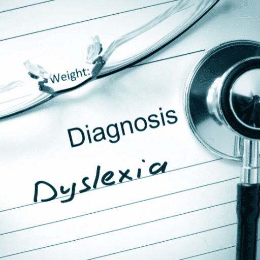diagnosis of dyslexia on a medical report