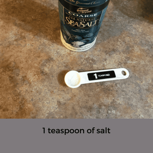 one teaspoon of salt