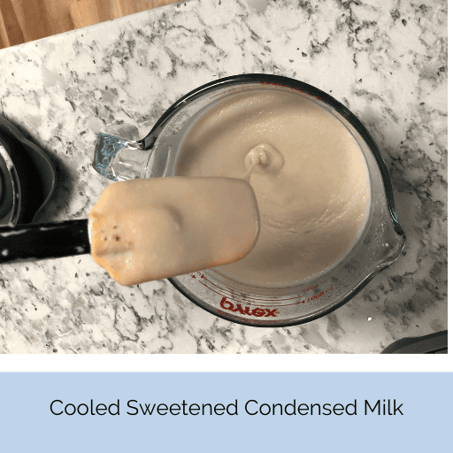 Cooled sweetened condensed milk