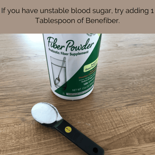 one tablespoon of benefiber