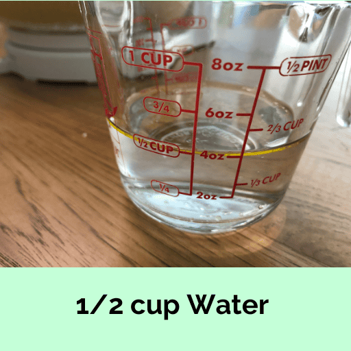 Rinse oil out of measure cup with 1/2 cup of filtered water.